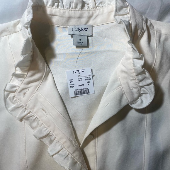 NWT J Crew Cream Tank Blouse - Picture 6 of 6